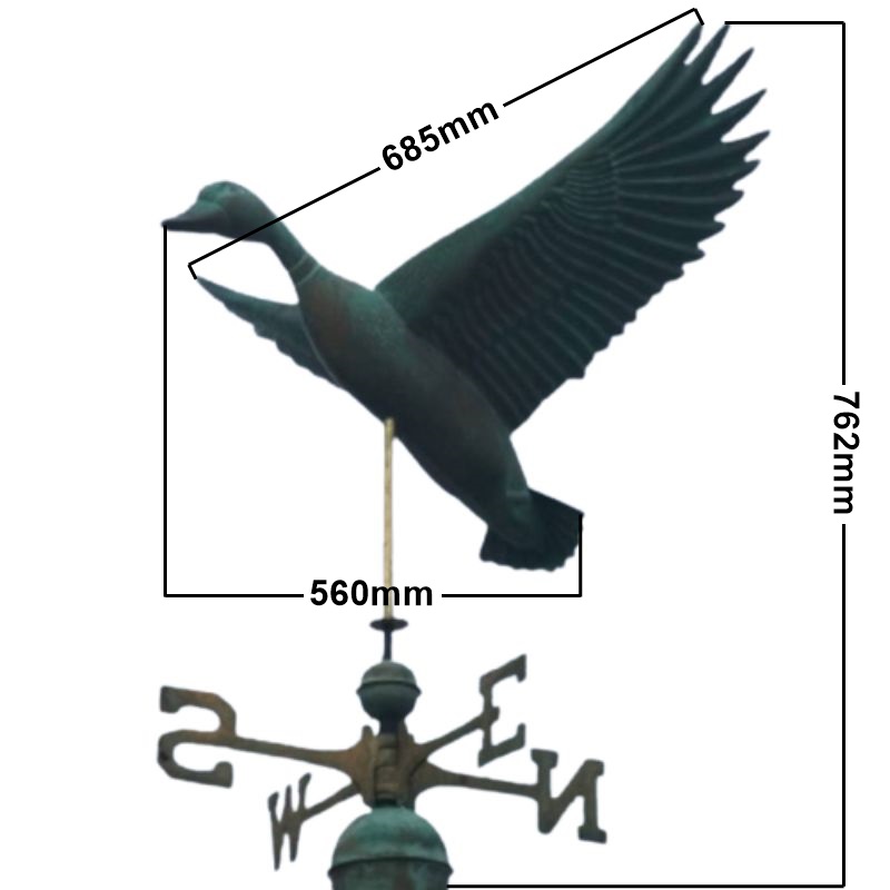 Copper jumping horse (Large) measurements