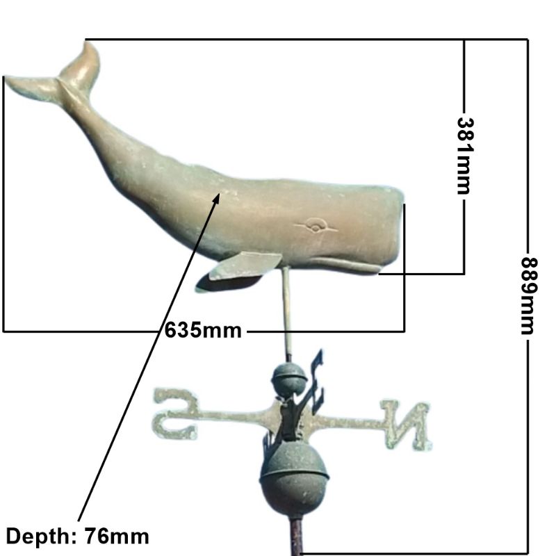 Copper jumping horse (Large) measurements