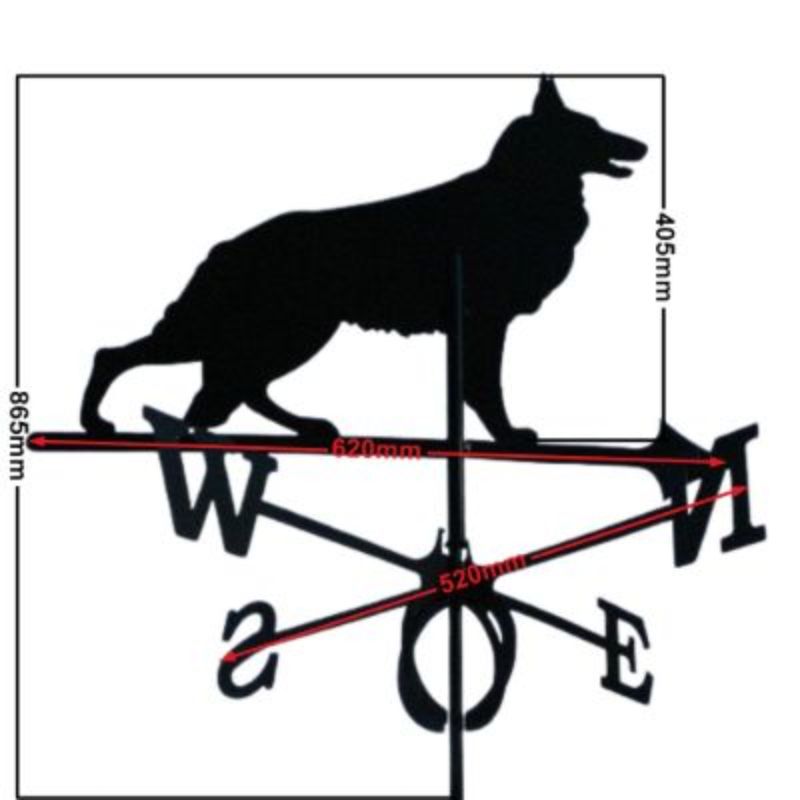 Large alsatian weathervane measurements