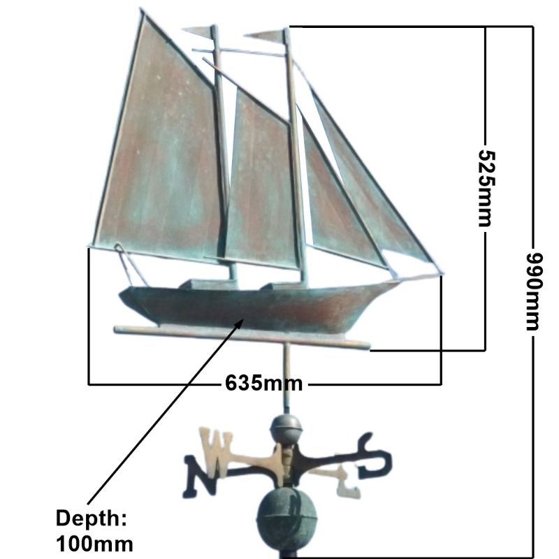 Copper jumping horse (Large) measurements