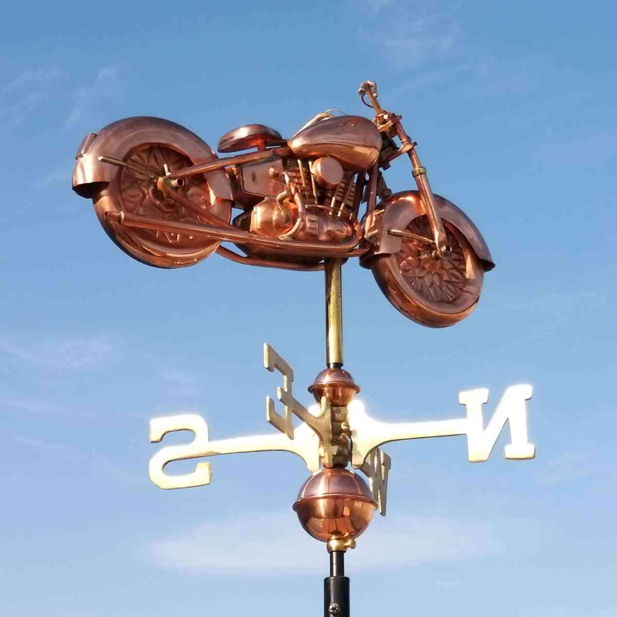 Polished_copper_motorbike_weathervane