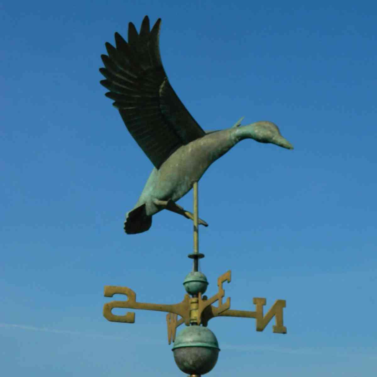 flying_duck_green_verdigris_weathervane