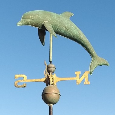 Dolphin_Weathervane_copper_verdigris_vane